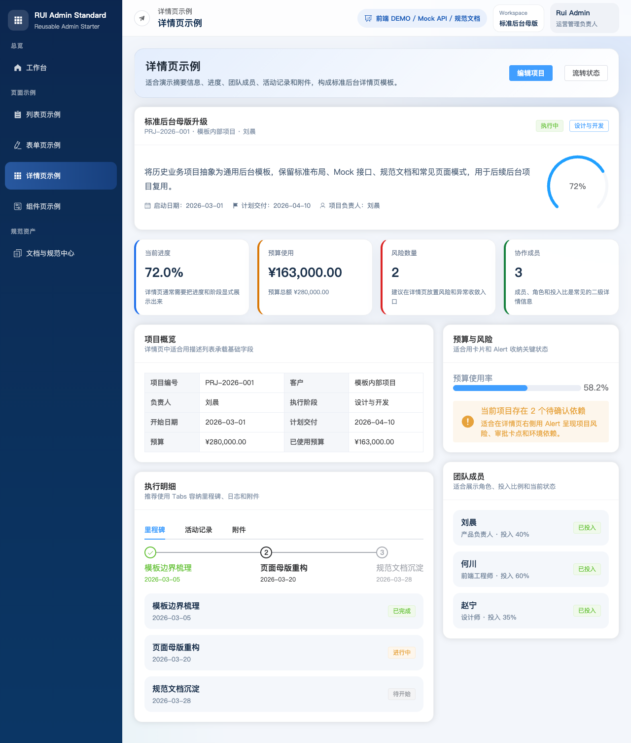 详情页示例预览